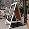 Flash Furniture Whitewashed Wood A-Frame Magnetic Chalkboard Set HGWA-GD1I-CRE8-842315-GG - alternate 3